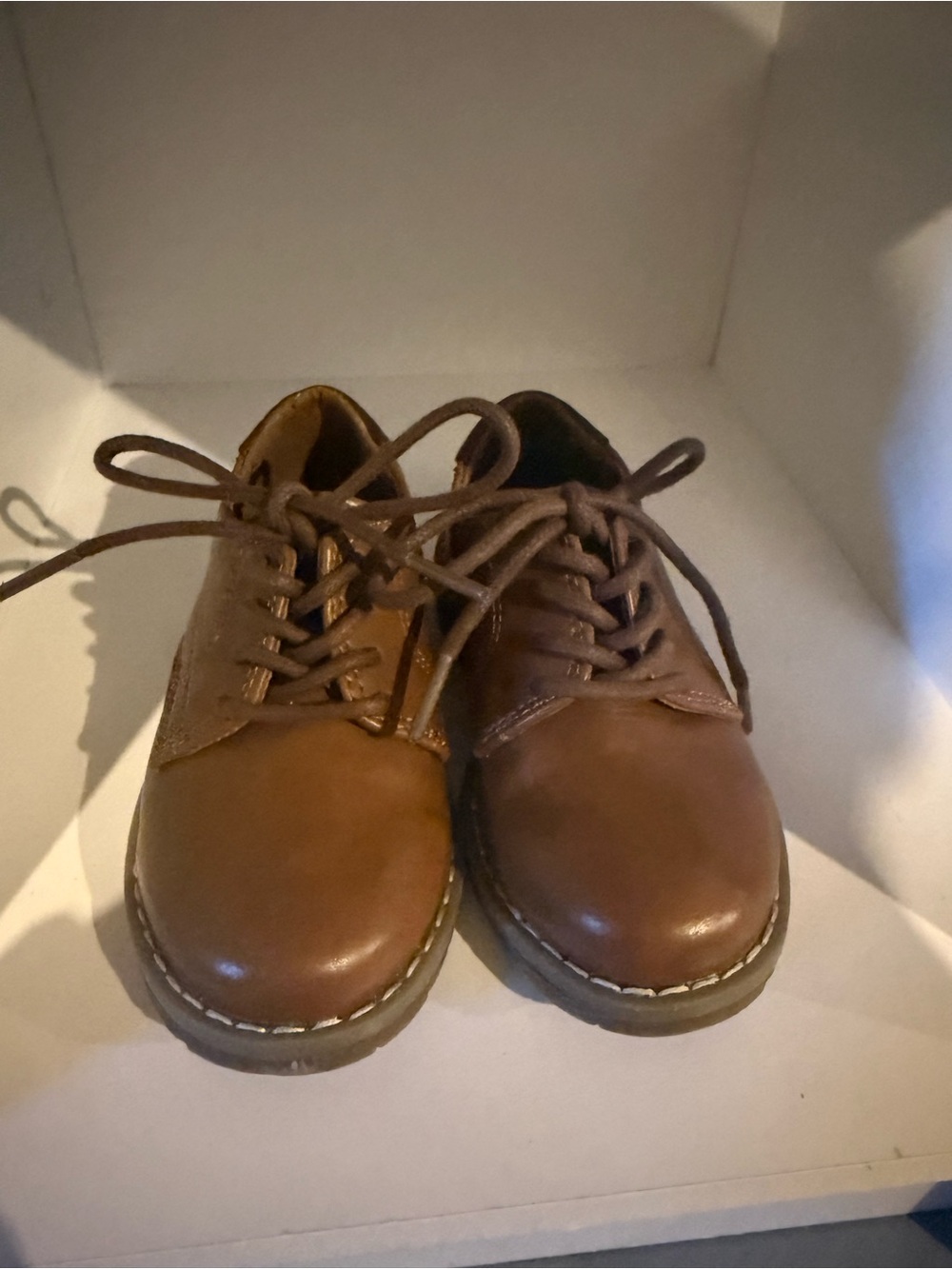 The Children's Place Brown Lace-Up Kids Dress Shoes